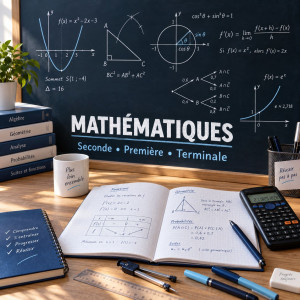Photo de galerie - Je propose des cours personnalisés de mathématiques et de physique-chimie pour les élèves de Seconde, Première et Terminale, ainsi que pour les étudiants du supérieur. Chaque séance est adaptée aux besoins de l’élève : compréhension du cours, exercices