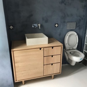 Photo de galerie - Meuble vasque et toilette suspendu 