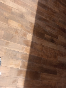 Photo de galerie - Pose de carrelage sur terrasse