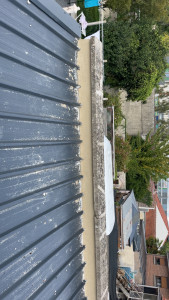 Photo de galerie - Maçonnerie complète solin de contre mur 100 % étanche