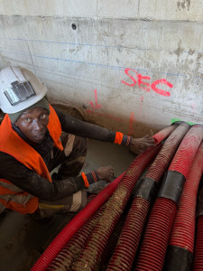 Photo de galerie - En plein chantier réseau sec grand paris ligne 16