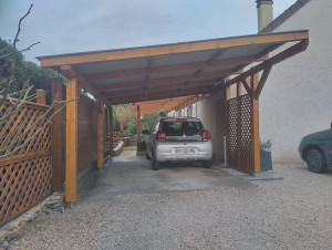 Photo de galerie - Pergola adossée sur mesure. 