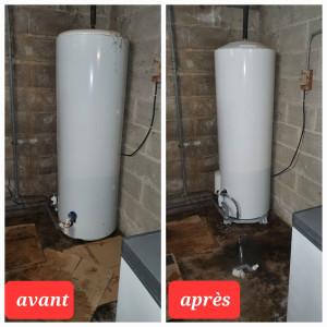 Photo de galerie - Changement d'un ballon d'eau chaude (cumulus).