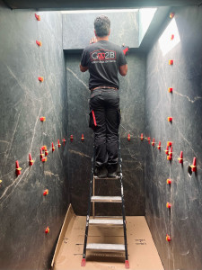 Photo de galerie - Pose de carreaux grand format XXL