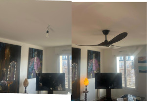 Photo de galerie - Installation d’un ventilateur 