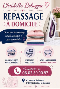 Photo de galerie - Je repasse votre linge pour vous libéré du temps.