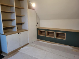 Photo de galerie - Bibliothèque En Chêne et MDF à peindre 