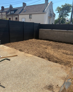Photo de galerie - Avant après, réalisation, aménagement de jardin
