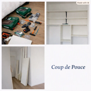 Photo de galerie - Réalisation d’un dressing sur mesure 