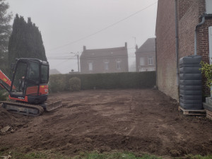 Photo de galerie - Nivellement de terrain pour engazonnement 