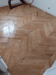 Photo de galerie - Parquet chêne pointe de Hongrie 