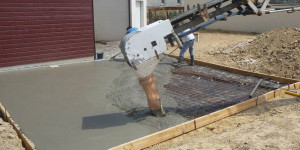Photo de galerie - Coulage de béton pour terrasse 