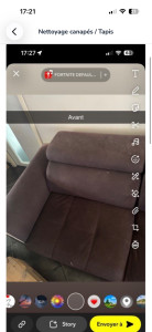 Photo de galerie - Canapé avant nettoyage 