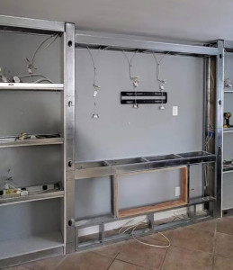 Photo de galerie - Murale tv intégré dans le mur 