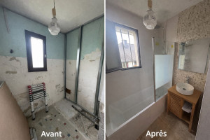 Photo de galerie - RÉNOVATION COMPLÈTE D'UNE SALLE DE BAIN 