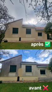 Photo de galerie - Nos produits sont choisis avec soin pour le soin de vos maisons. Produit fongicide algimousse remise à l'origine du support. Garantie 5ans sans que ça puisse revenir 