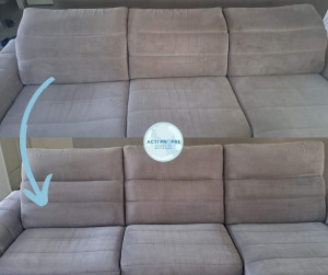 Photo de galerie - Nettoyage d'un canapé qui n'avait pas été nettoyé depuis 2 ans 