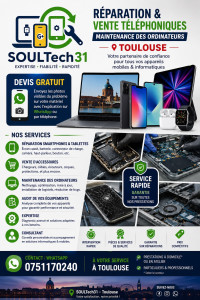 Photo de galerie - SOULTech31 Toulouse, maintenance Informatique, smartphones et services liés à l’électronique… 