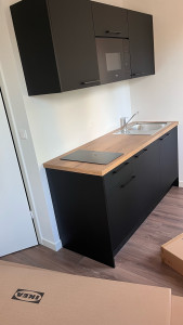 Photo de galerie - Montage meuble cuisine avec électroménagers 