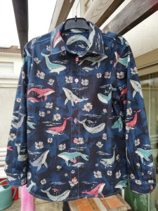Photo de galerie - Couture d'une chemise taille 8 ans à partir d'un patron. 