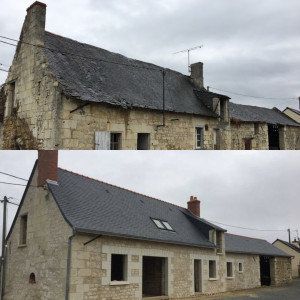Photo de galerie - Rénovation complète d’une maison. Maçonnerie - Couverture 