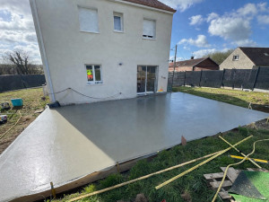 Photo de galerie - Coulage béton terrasse 
