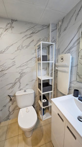 Photo de galerie - Pose du revêtement mural et installation salle de bains ? 