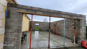 Photo de galerie - Réalisation d'une extension ( garage de 55 m2  )  à suivre...