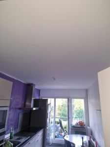 Photo de galerie - Ratissage complet du plafonds + peinture 