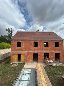 Photo de galerie - Pose de charpente de toiture.