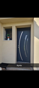Photo de galerie - Pose de porte en aluminium 