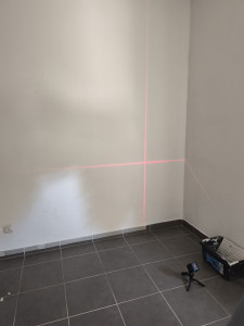 Photo de galerie - Pendant travaux tête de lit en peinture 