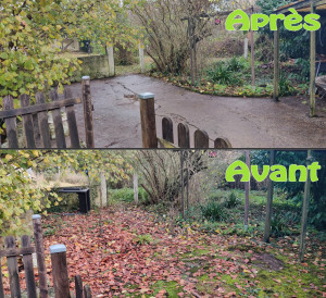 Photo de galerie - Nettoyage d'une terrasse.