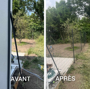 Photo de galerie - Pose de grillage souple