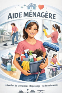Photo de galerie - Je propose mes services d'aide à domicile 
•ménage 
•repassage 
•accompagnement courses ou
 rendez-vous 
