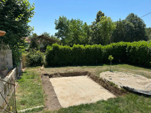Photo de galerie - Terrassement + couche de 0/20 pour une piscine 