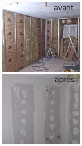 Photo de galerie - Rails isolation placo et bandes 