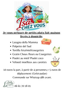 Photo de galerie - Propositions de mes spécialités du moment, je fais aussi des desserts, à voir avec vous.