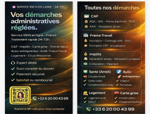 Photo de galerie - ⚡ Besoin d’aide pour vos démarches administratives ? Je m’en occupe pour vous !  Je vous accompagne dans toutes vos démarches rapidement et sans stress.