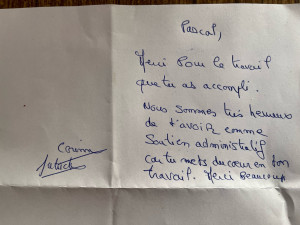 Photo de galerie - Un petit mot de remerciement 