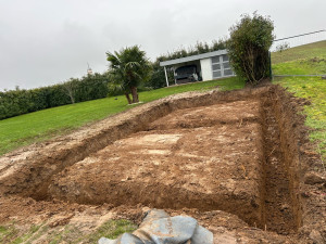 Photo de galerie - Terrassement et fondation pour un futur garage 