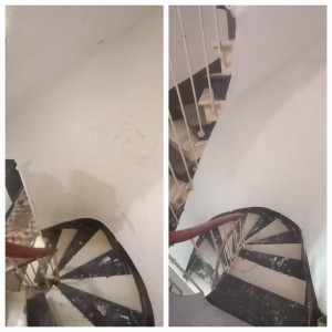 Photo de galerie - Reprise d enduit peinture cages d'escalier 