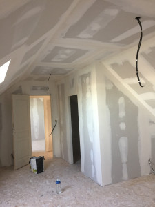 Photo de galerie - Realisation d un combles placo isolations bandes