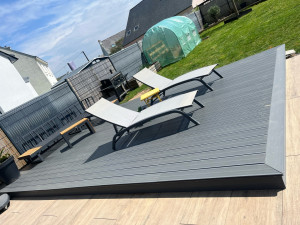 Photo de galerie - Réalisation d’une terrasse en composite 