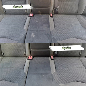 Photo de galerie - Nettoyage de l'intérieur de votre voiture. Sièges, sol, coffre, tapis, meme vos plastiques interieur non nettoyer et nourrit. 
Utilisation de produit naturel fait maison. 
