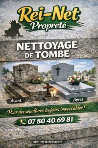 Photo de galerie - Nettoyage de tombe.