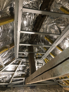 Photo de galerie - Pose de rails avant placo