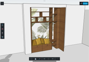 Photo de galerie - Plan 3D meuble d’entré 