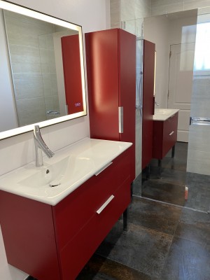 Photo réalisation - Plomberie - Installation sanitaire - Cyril F. - Saint-Julien-les-Villas (Centre-Ouest) : Réalisation de salle de bains 