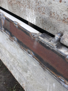 Photo de galerie - Réparation de benne acier.